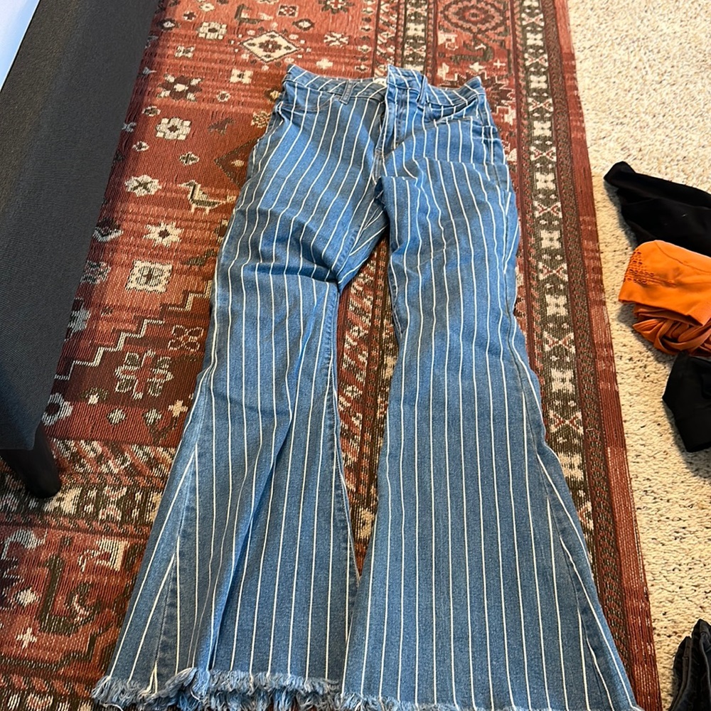 Cello size 4 striped flares